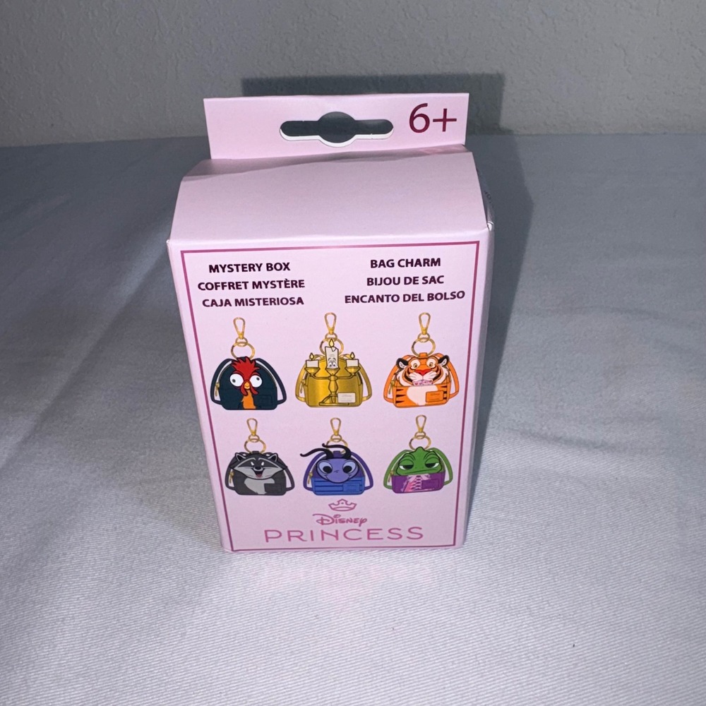 Loungefly Disney Princess Mystery Box Bag Charm OS Pink NEW Sidekick Series